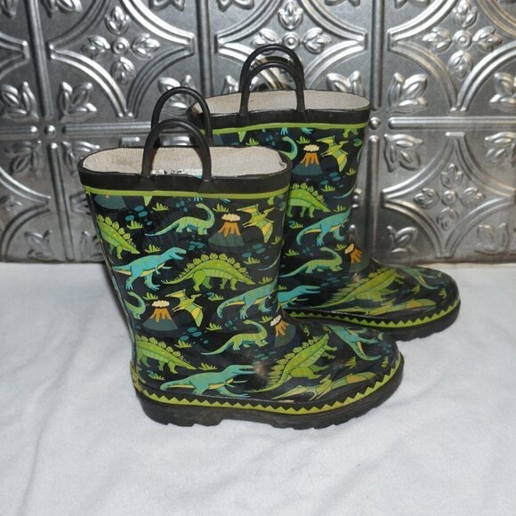 WESTERN CHIEF Youth Size 13 Dinosaur Rain Boots Waterproof - Picture 1 of 8